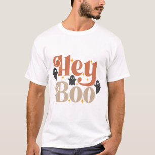 Hey Boo Boho Halloween Hey Boo Geist T-Shirt