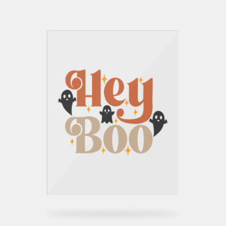 Hey Boo Boho Halloween Hey Boo Ghost Acrylschild