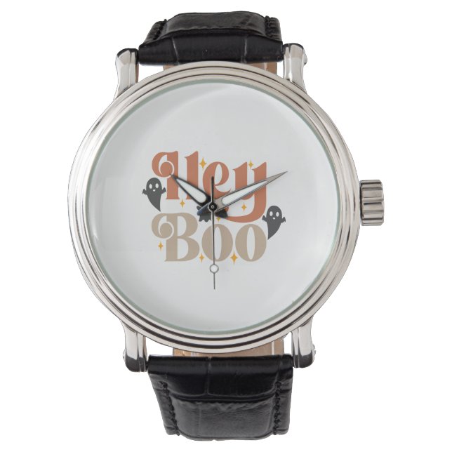 Hey Boo Boho Halloween Hey Boo Ghost Armbanduhr (Vorderseite)