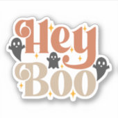 Hey Boo Boho Halloween Hey Boo Ghost Aufkleber (Vorderseite)