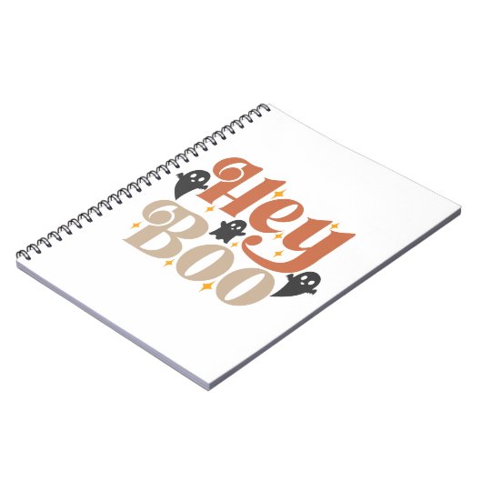 Hey Boo Boho Halloween Hey Boo Ghost Notizblock (Linke Seite)