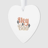 Hey Boo Boho Halloween Hey Boo Ghost Ornament (Vorderseite)