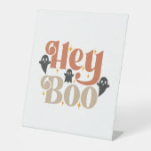 Hey Boo Boho Halloween Hey Boo Ghost Sockelschild (Vorderseite)