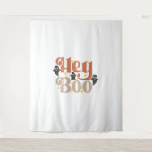 Hey Boo Boho Halloween Hey Boo Ghost Wandteppich (Vorderseite)
