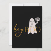 Hey Boo Chic Halloween Spooky Kostümdusche Einladung (Rückseite)