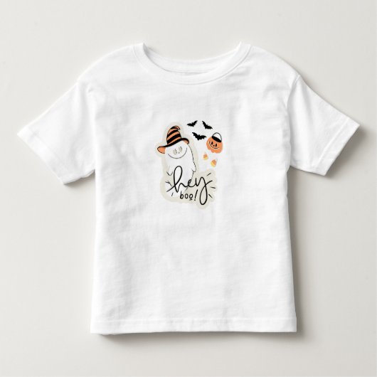 Hey Boo! Cute Ghost Halloween Fall Kleinkind T-shirt (Vorderseite)