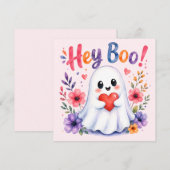 Hey Boo Einladung (Vorne/Hinten)