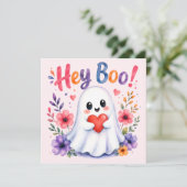 Hey Boo Einladung (Stehend Vorderseite)