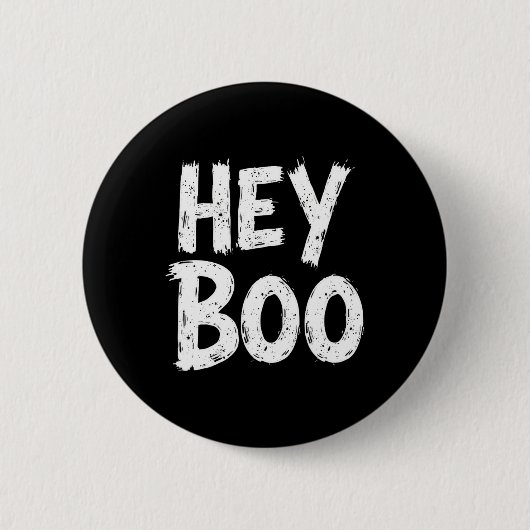 Hey Boo Funny Halloween Ghost Button (Vorderseite)