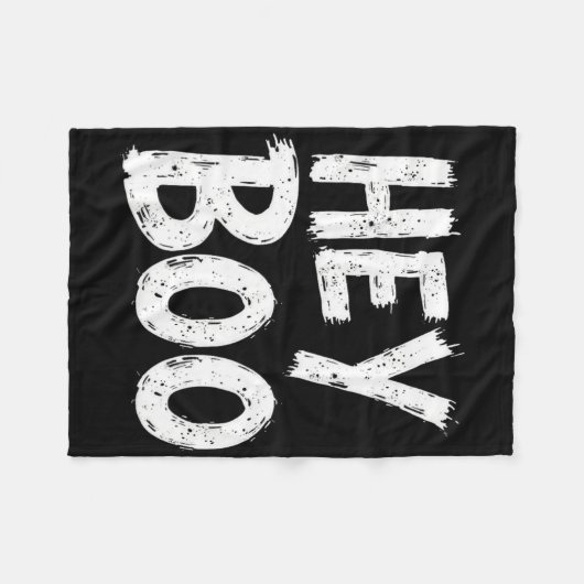 Hey Boo Funny Halloween Ghost Fleecedecke (Vorderseite (Horizontal))