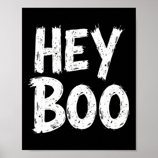 Hey Boo Funny Halloween Ghost Poster (Vorne)