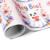 Hey Boo Geschenkpapier (Rolleneckpunkt)