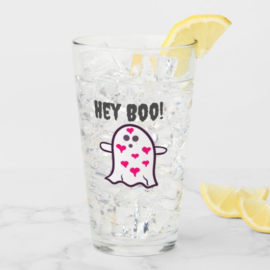 Hey Boo! Ghost Covered in den Herzen Glas (Rückseite Ice)