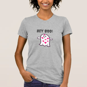 Hey Boo! Ghost Covered in den Herzen T-Shirt