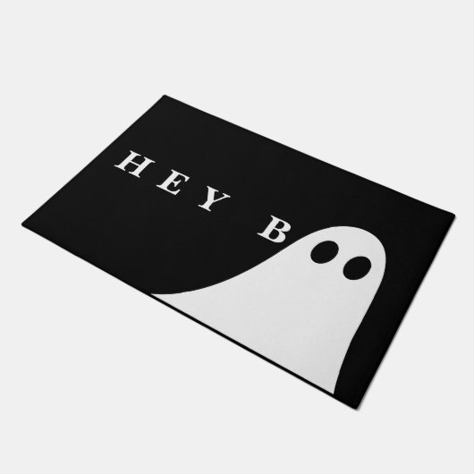 Hey Boo Ghost Halloween Door Mat Fußmatte (Schrägansicht)