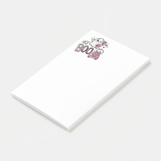 Hey Boo - Ghosted mit Liebe Post-it Klebezettel (angewinkelt)
