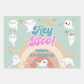 Hey Boo goovy halloween Retro-Kindergeburtstag Geschenkpapier Set (Vorderseite)