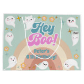 Hey Boo goovy halloween Retro-Kindergeburtstag Große Geschenktüte (Rückseite)