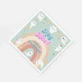 Hey Boo goovy halloween Retro-Kindergeburtstag Serviette (Ecke)