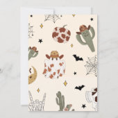 Hey Boo! Groovy Cactus Halloween Baby Shower Einladung (Rückseite)