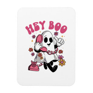 Hey Boo - Groovy Geist Halloween Magnet