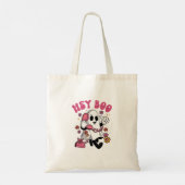 Hey Boo - Groovy Ghost Halloween Tragetasche (Rückseite)