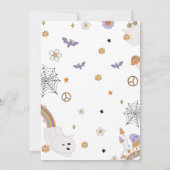 Hey Boo Groovy Halloween Babydusche Einladung (Rückseite)