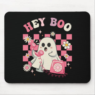 Hey Boo Groovy Niedlich Ghost Funny Halloween Wome Mousepad