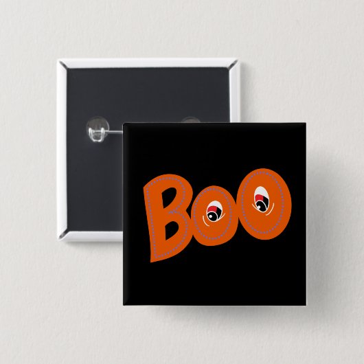 Hey Boo, habe ich dich um Typografie Gezeichnet? Button (Vorne & Hinten)