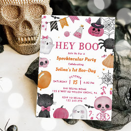 Hey Boo! Halloween 1. Geburtstag Party Einladung