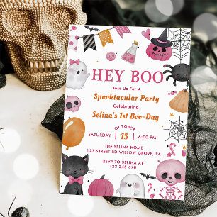 Hey Boo! Halloween 1. Geburtstag Party Einladung