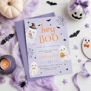Hey Boo Halloween Baby Shower Geist Einladung