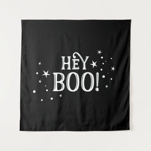 Hey Boo! Halloween Backdrop party banner Wandteppich (Vorderseite)