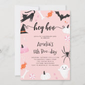 Hey Boo Halloween Einladung (Vorderseite)