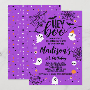 Hey Boo Halloween-Einladung Einladung
