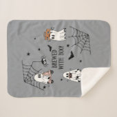 Hey Boo Halloween Funny Ghost Sherpadecke (Vorderseite (Horizontal))
