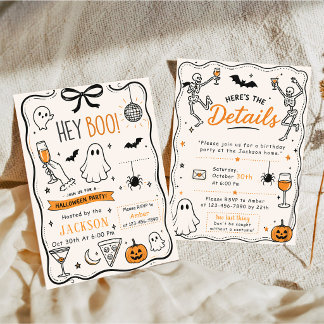 Hey Boo! Halloween-Geisterparty Einladung