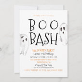 Hey Boo Halloween Ghost Geburtstag Einladung (Vorderseite)