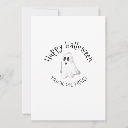 Hey Boo Halloween Ghost Geburtstag Einladung (Rückseite)