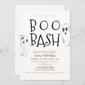 Hey Boo Halloween Ghost Geburtstag Einladung (Vorne/Hinten)