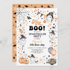 Hey Boo! Halloween Ghost Spooktacular Birthday Inv Einladung