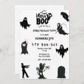 Hey Boo! Halloween Ghost Spooktacular Birthday Inv Einladung (Vorne/Hinten)