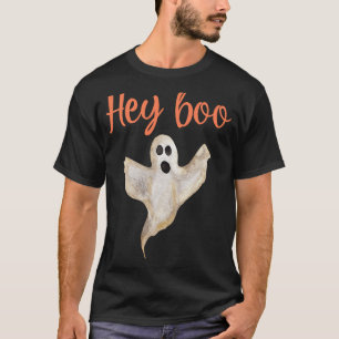 Hey Boo Halloween Ghost Spooky Kostüm Matching Fa T-Shirt