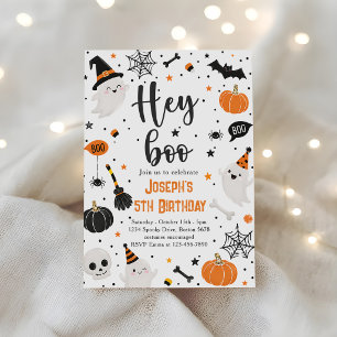 Hey Boo Halloween Groovy Geist Geburtstagsfeier Einladung