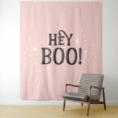 Hey Boo! Halloween pink Backdrop party banner  Wandteppich (Beispiel)
