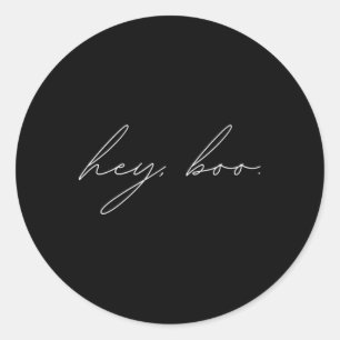 Hey, Boo Halloween Runder Aufkleber
