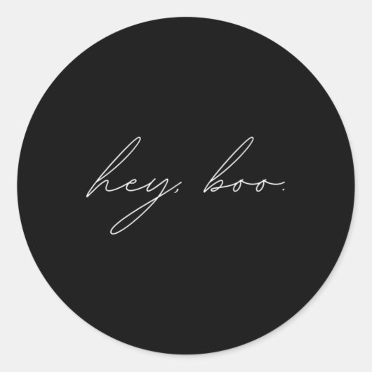 Hey, Boo Halloween Runder Aufkleber (Vorderseite)