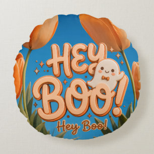 Hey Boo! Halloween Rundes Kissen