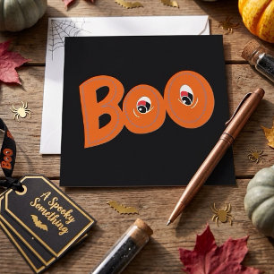 Hey Boo Hast du dich vor mir gefürchtet Typografie Karte