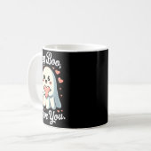 Hey Boo I Love You Cute Ghost Heart Valentine Coup Kaffeetasse (Vorderseite Links)